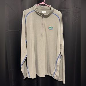 Columbia UF Gators Men's XXL Gray Halfzip Longsleeve Pullover